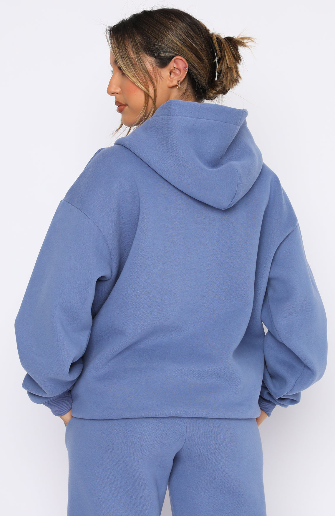 She's A Baddie Hoodie Dusk Blue