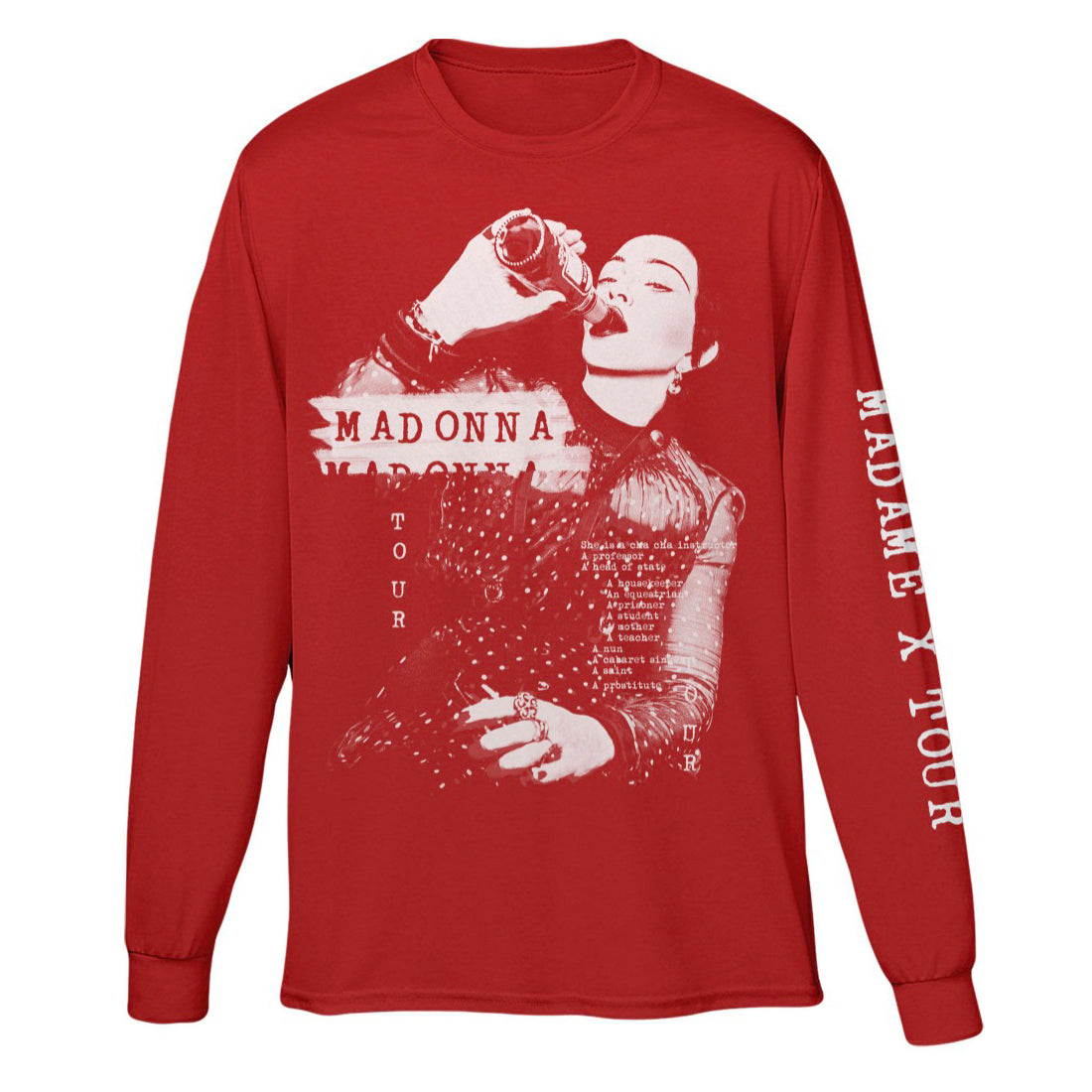 Madonna Madame X Red Long Crewneck