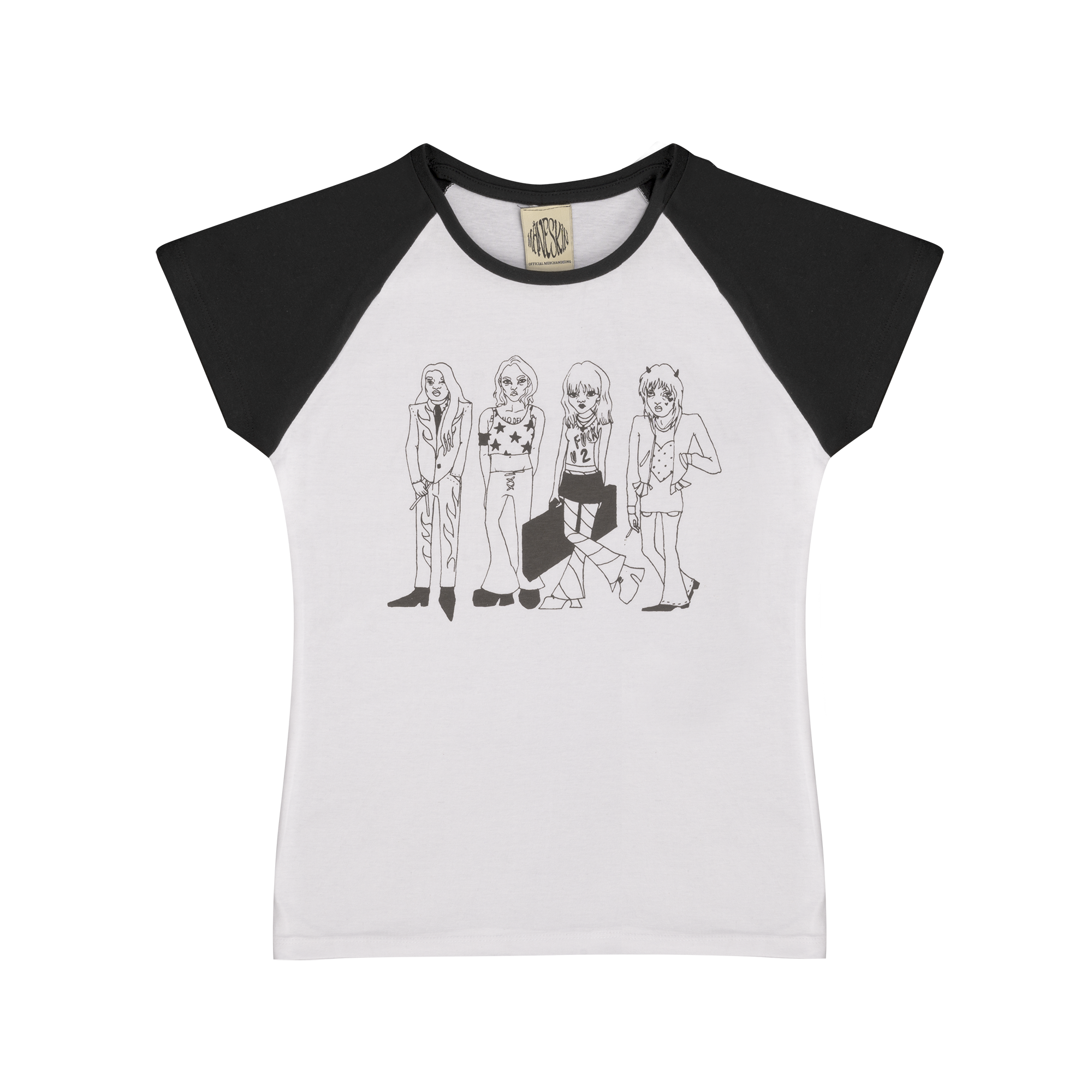 Mneskin  Mini  Doodles B/W T-Shirt