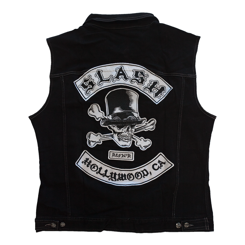 Slash Black Denim Vest