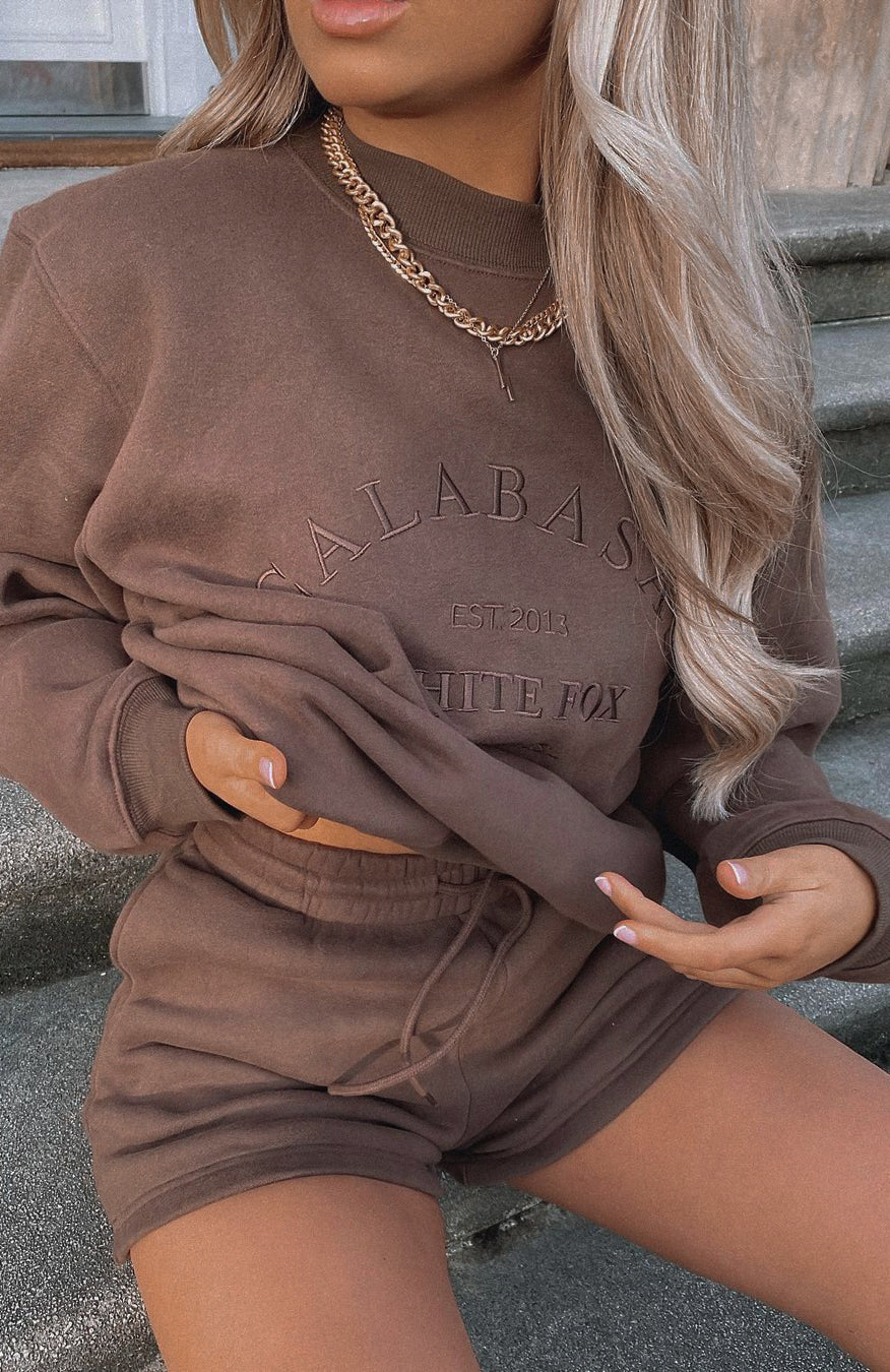 Best Of Both Oversized Sweater Chocolate