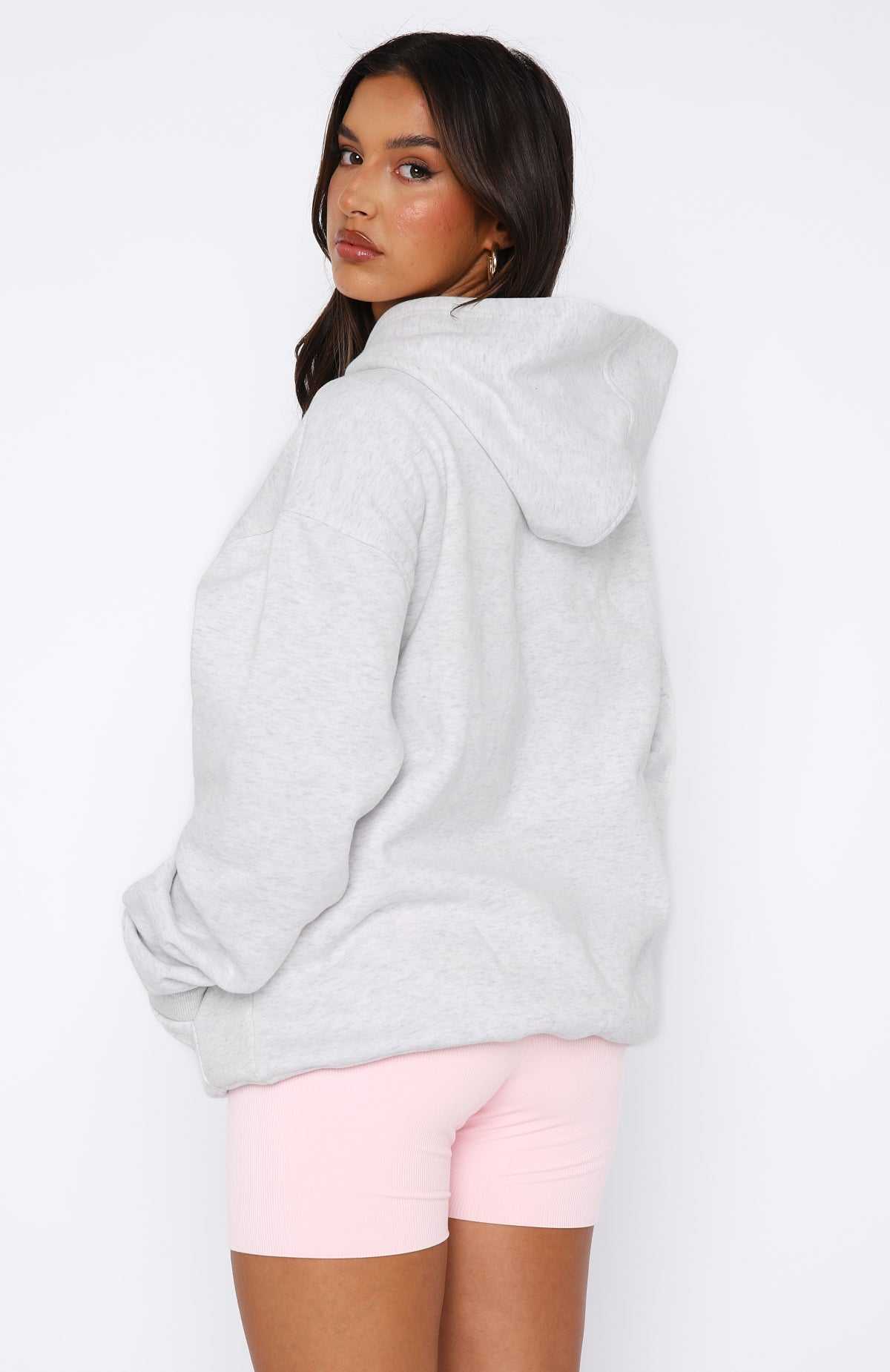 Set New Limits Oversized Hoodie Grey Marle