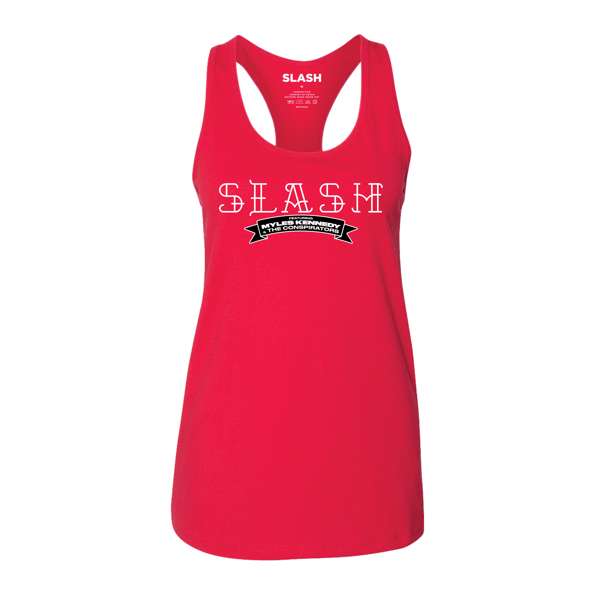 Slash Tattoo Logo Ladies Red Racerback Tank T-Shirt