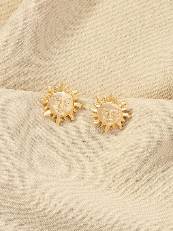 Sun Design Earrings