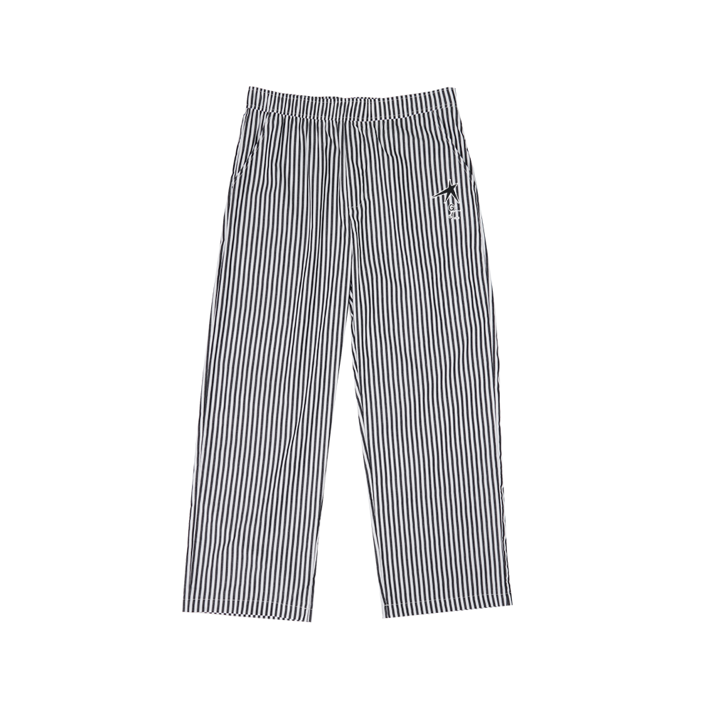 Black and White Striped Lounge Pants