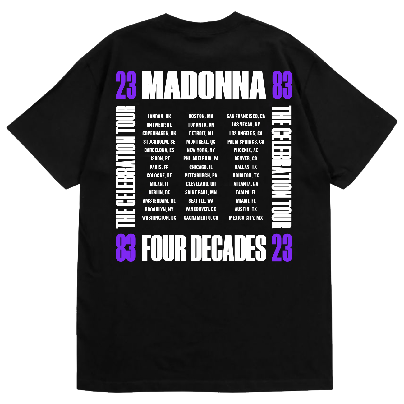 Madonna The Celebration Tour Black T-Shirt