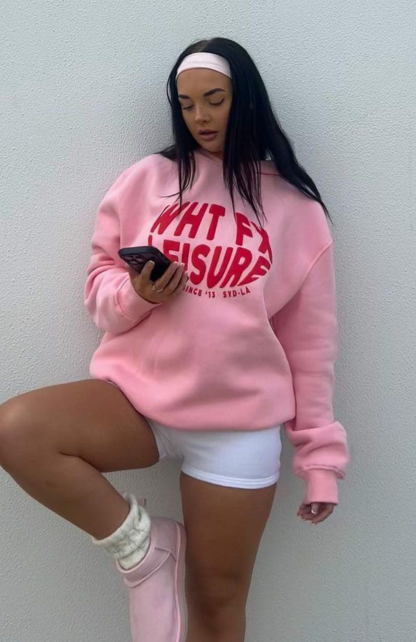 Raise The Bar Oversized Hoodie Pink
