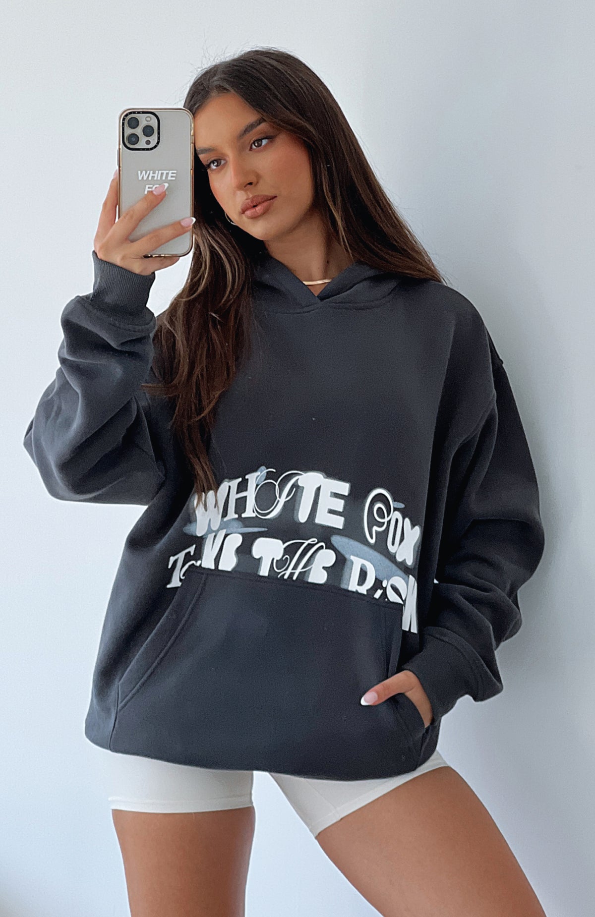 Come Out On Top Oversized Hoodie Charcoal