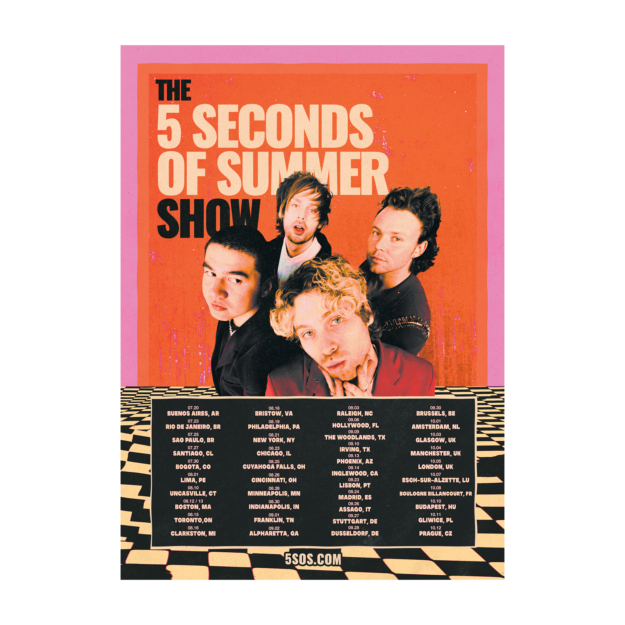 5SOS World Tour 2023 Lithograph