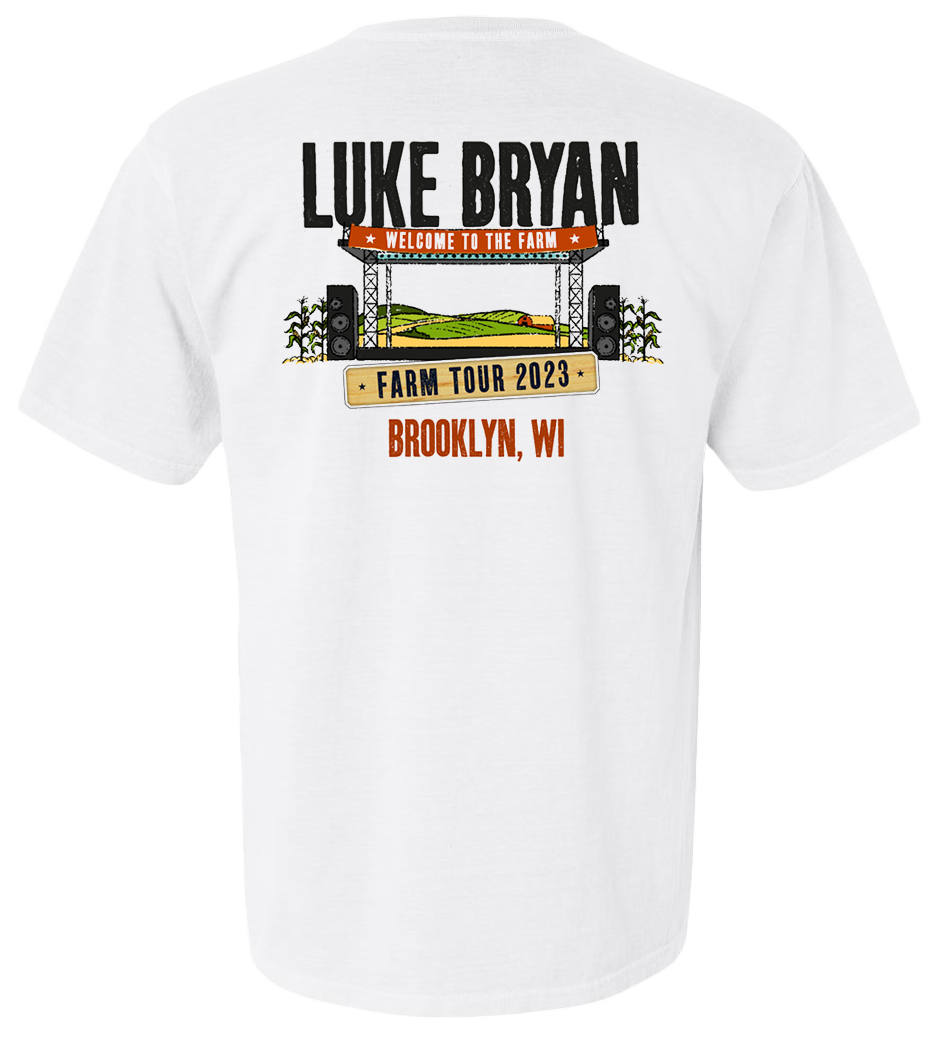 Luke Bryan 2023 Farm Tour Official T-Shirt - Brooklyn, WI - PRE-ORDER