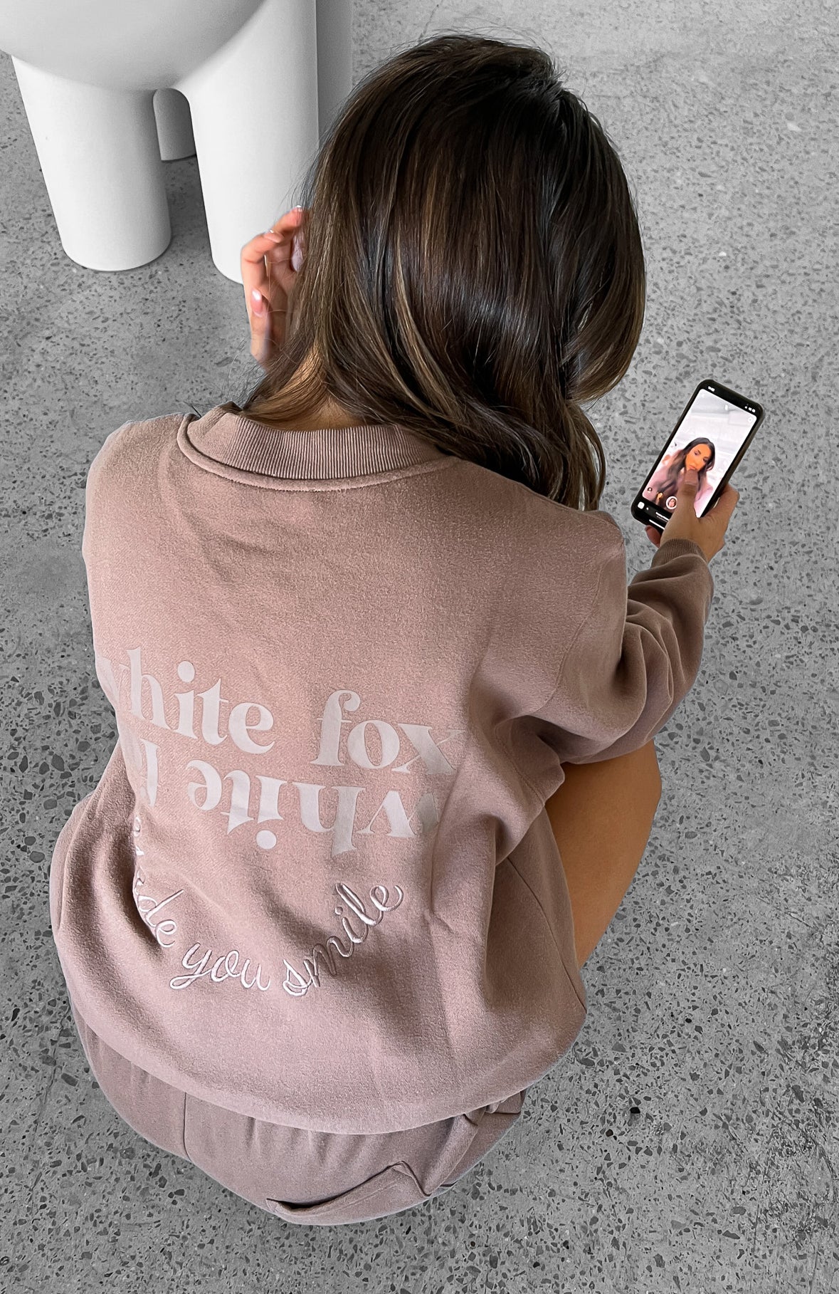 Made You Smile Oversized Sweater Mocha