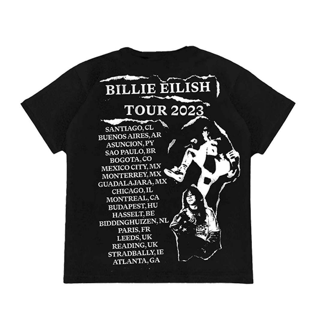 Billie Eilish Live Black Tour T-Shirt