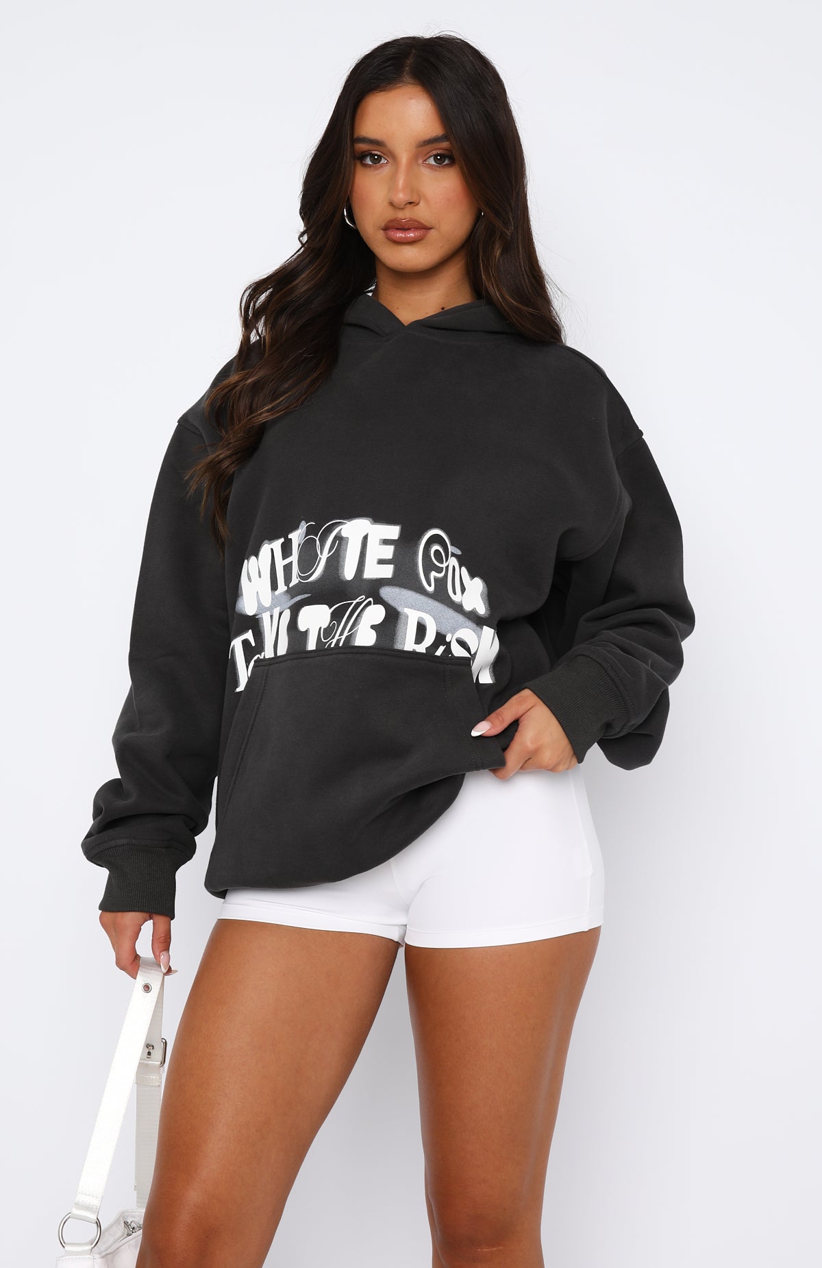 Come Out On Top Oversized Hoodie Charcoal