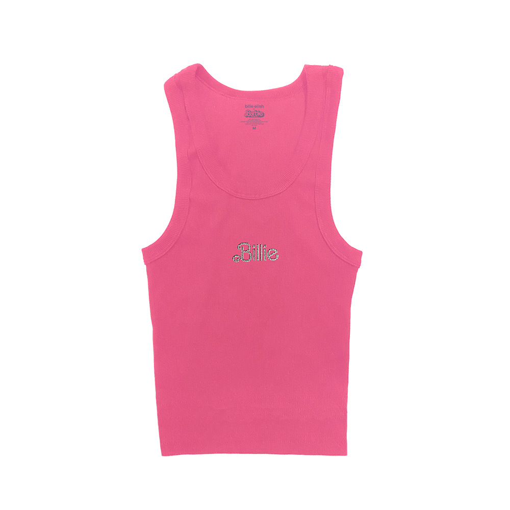 Billie Eilish Pink Ribbed Tank