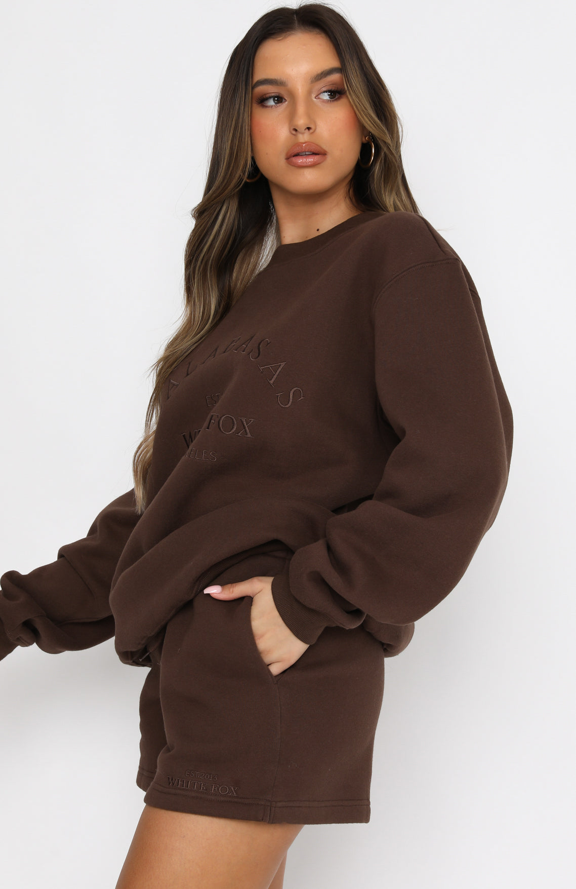 Best Of Both Oversized Sweater Chocolate