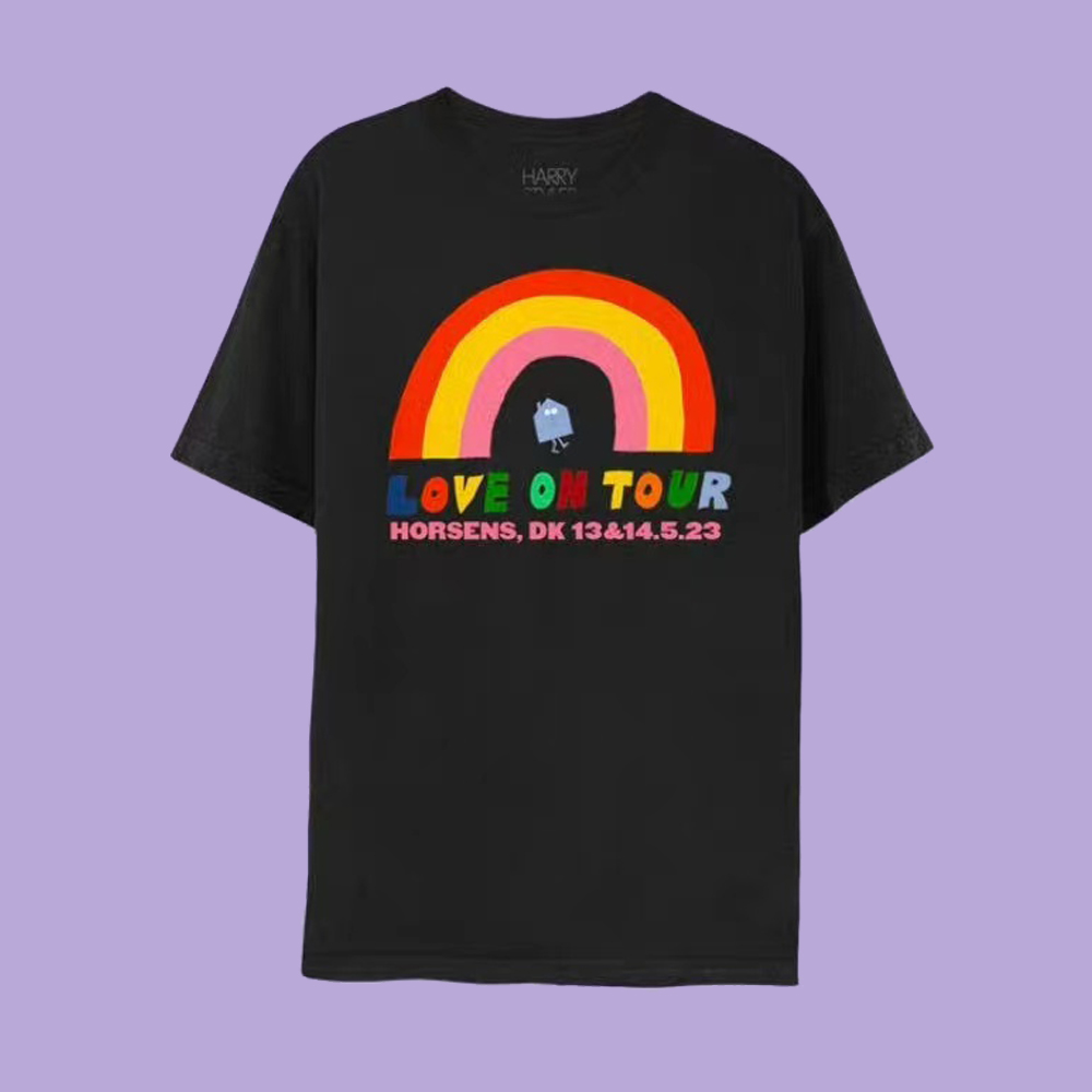 Harry Styles Love On Tour Horsens Black Event T-shirt
