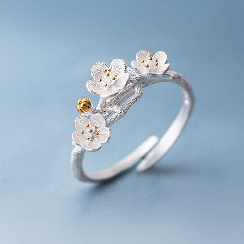 Plum Flower Adjustable Ring