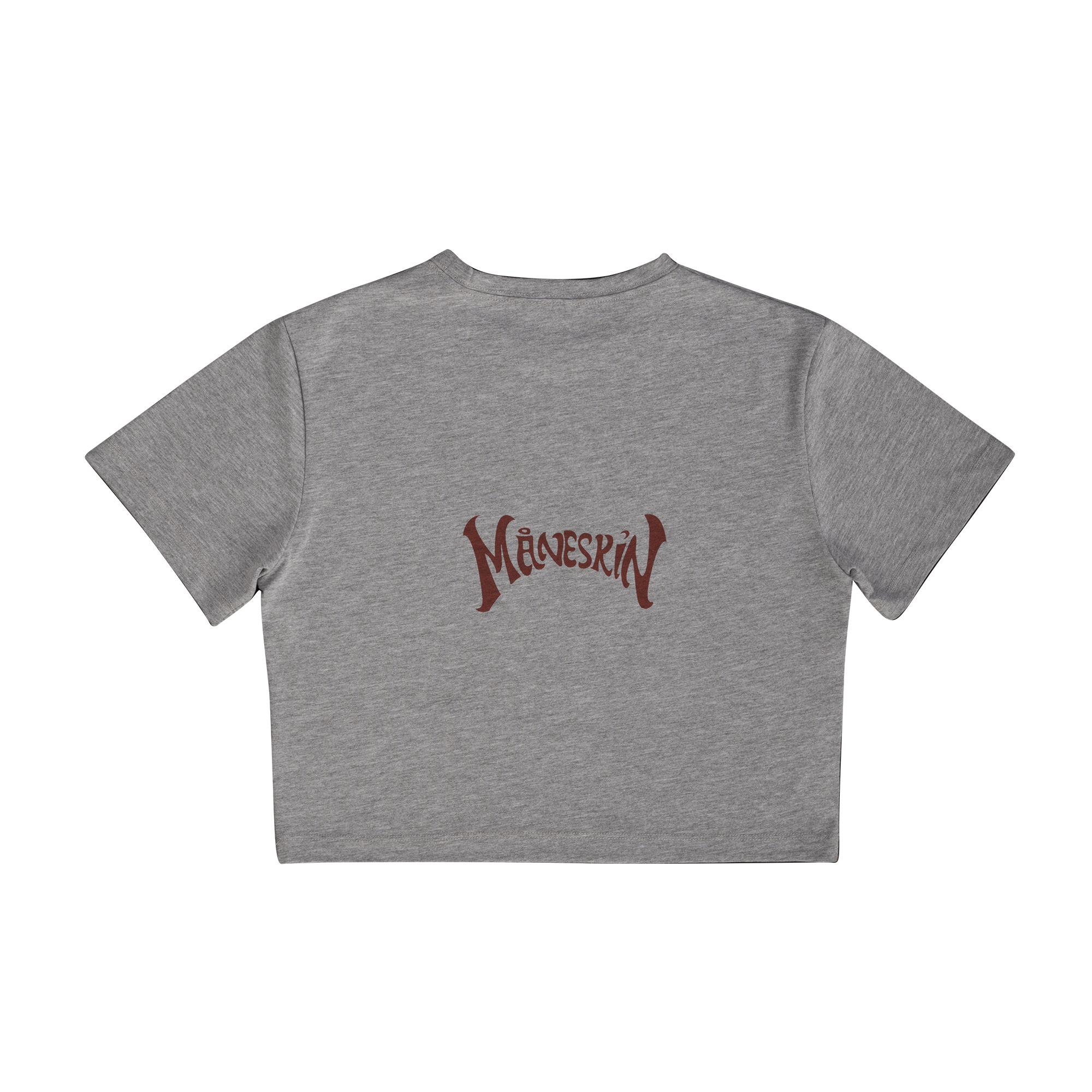 Mneskin  ZITTI E BUONI Grey cropped T-Shirt