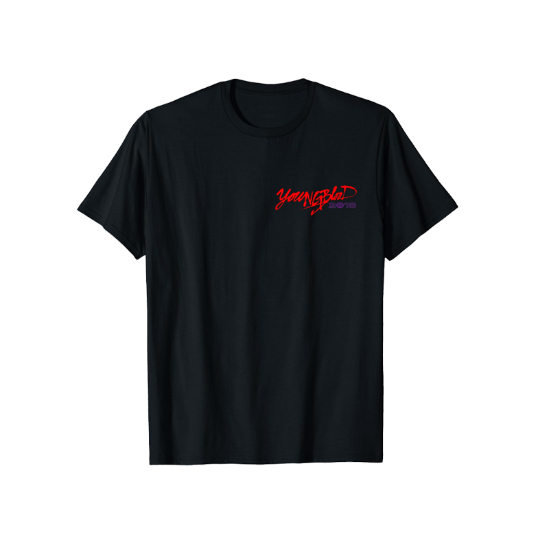 5SOS Youngblood Logo Rose Front Back Print T-Shirt