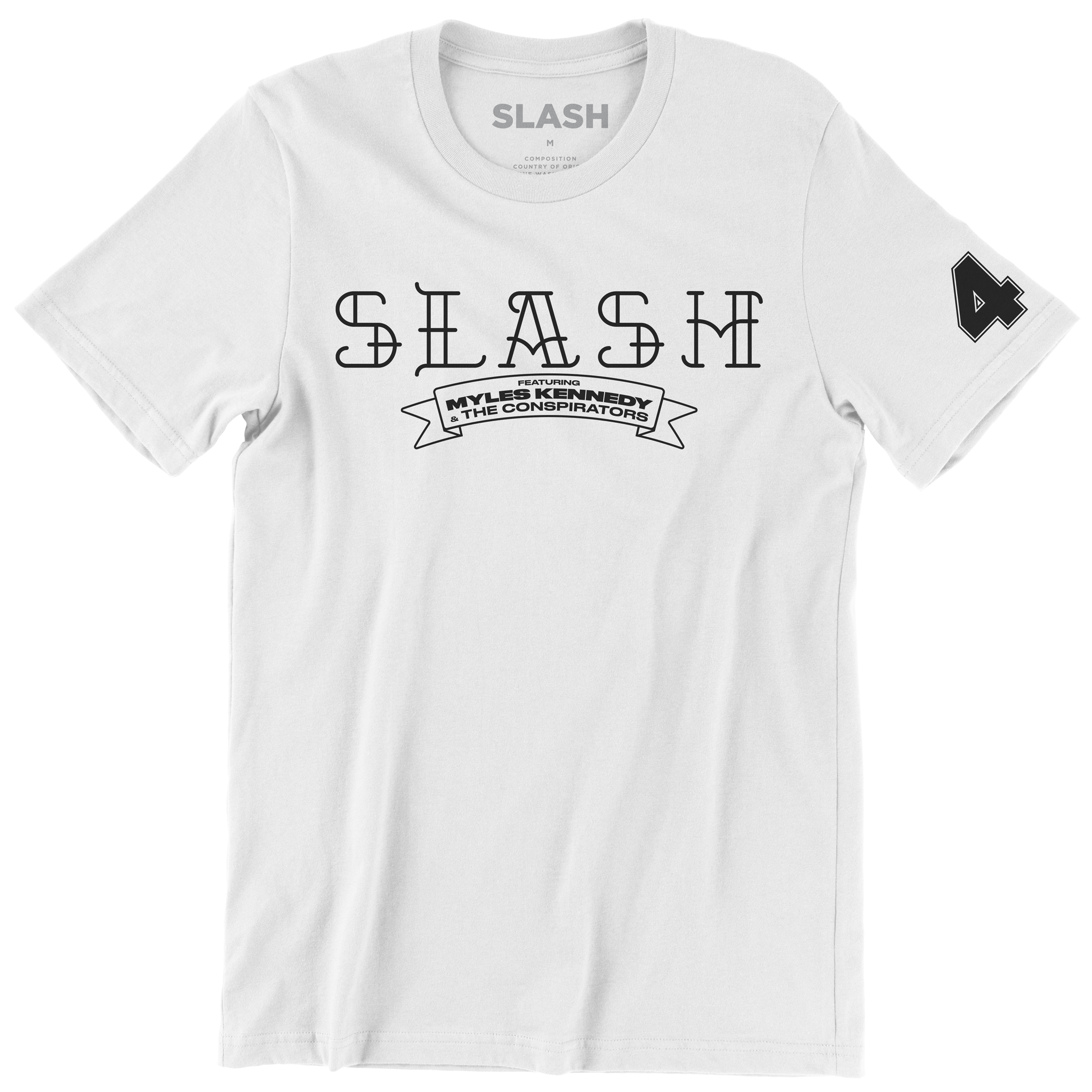 Slash Tattoo Logo White T-Shirt