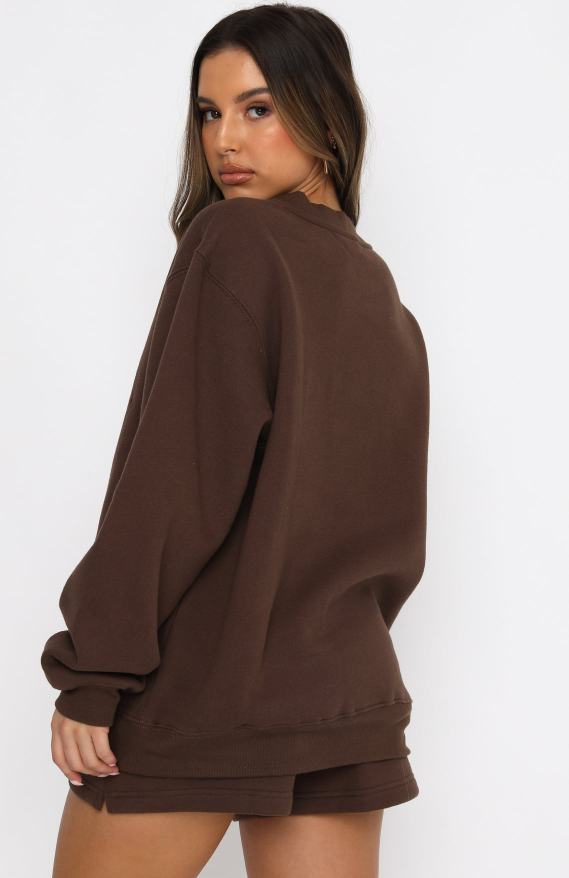 Best Of Both Oversized Sweater Chocolate