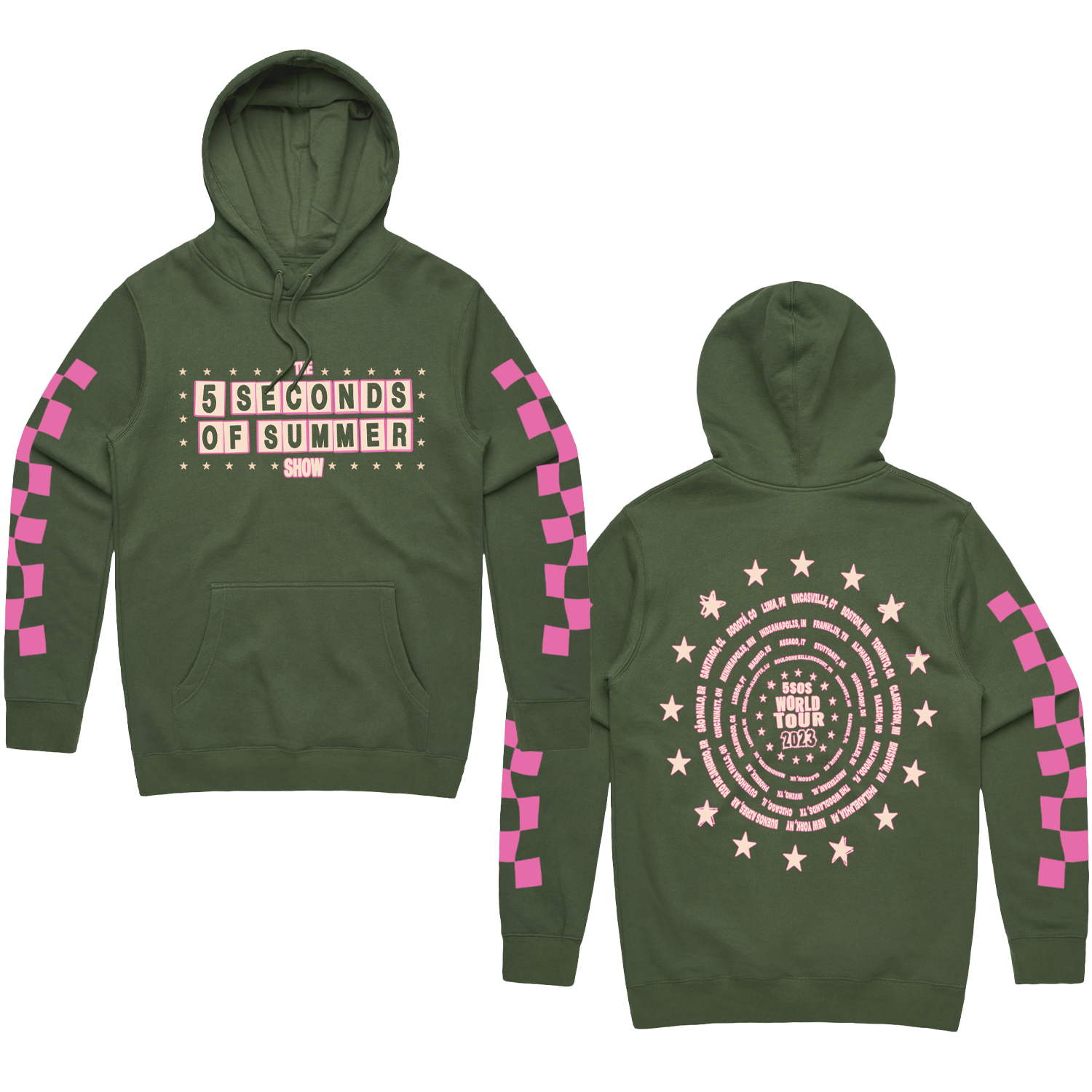 5SOS Army Green Tour Hoodie