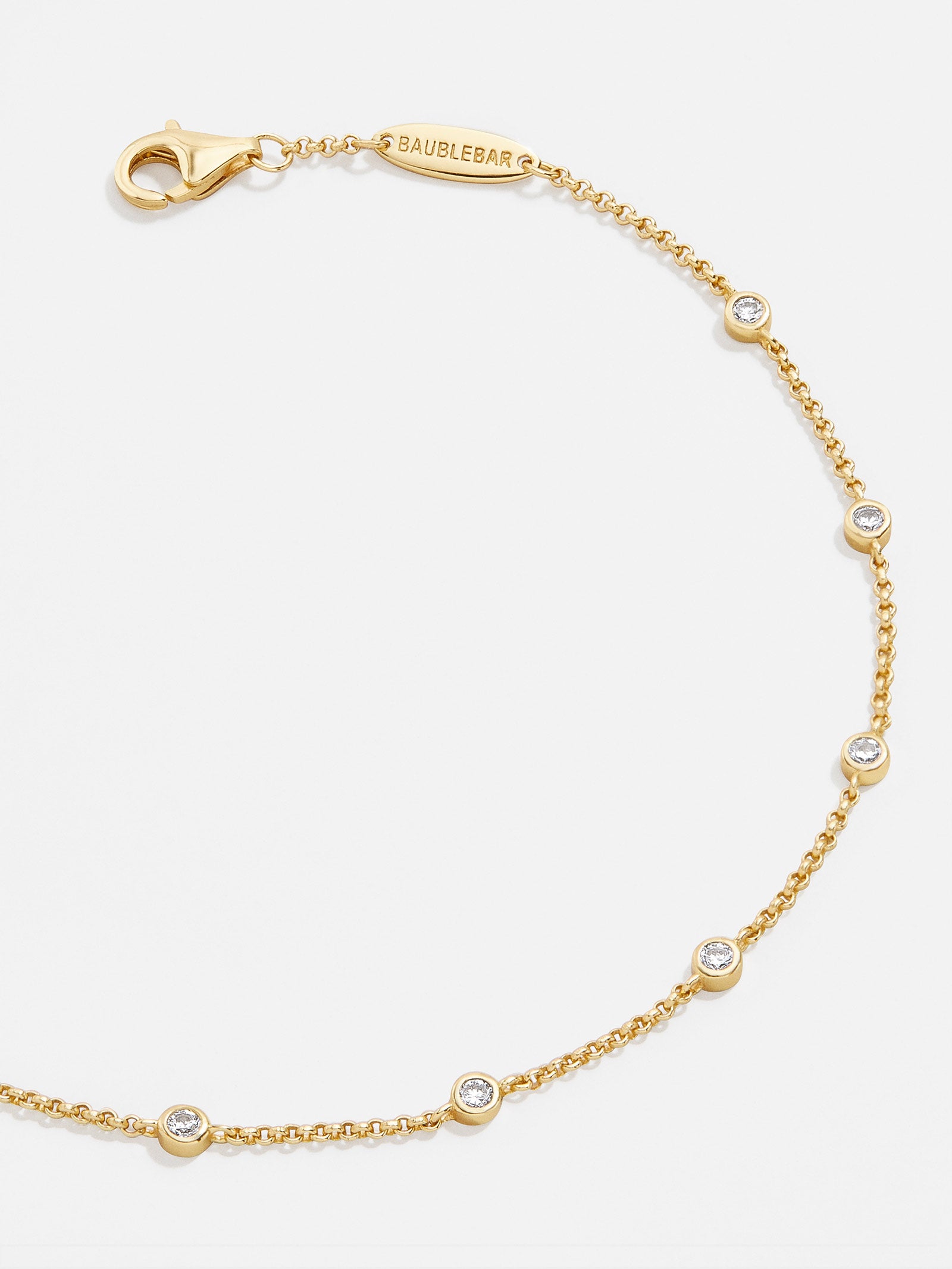 18K Gold Bracelet - Classic Bezel Stones
