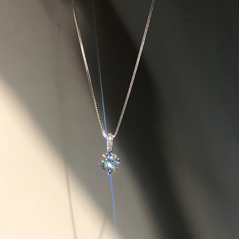 Shiny  Zircon Pendant Necklace