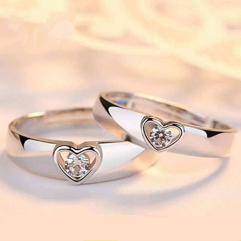 New Silver Plated Couple Ring