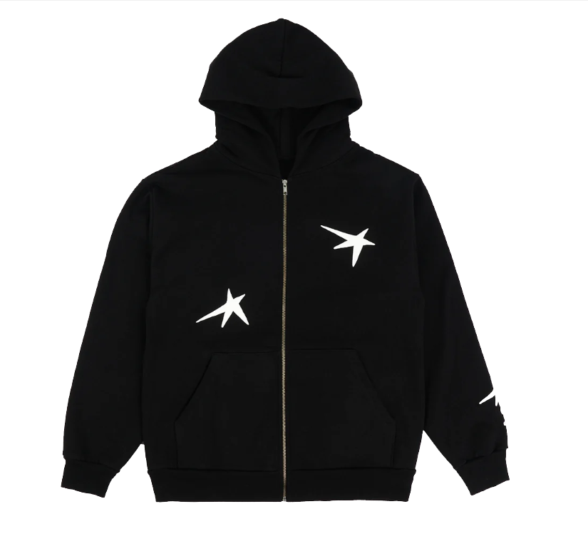 Gracie Abrams Black Zip-Up Star Hoodie