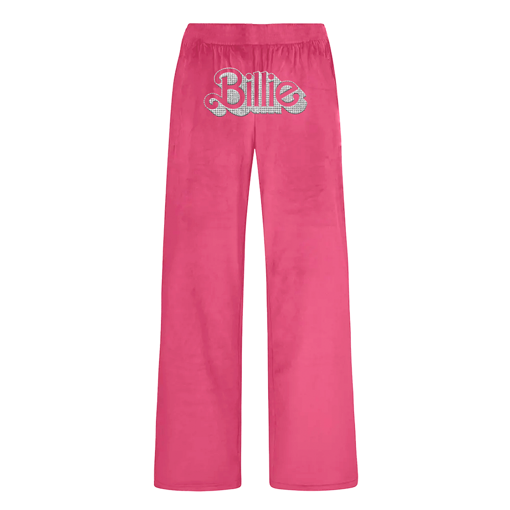 Billie Eilish Pink Velour Pants