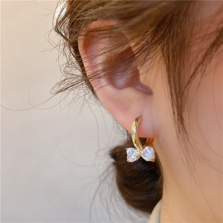 Bow Crystal Stud Earrings
