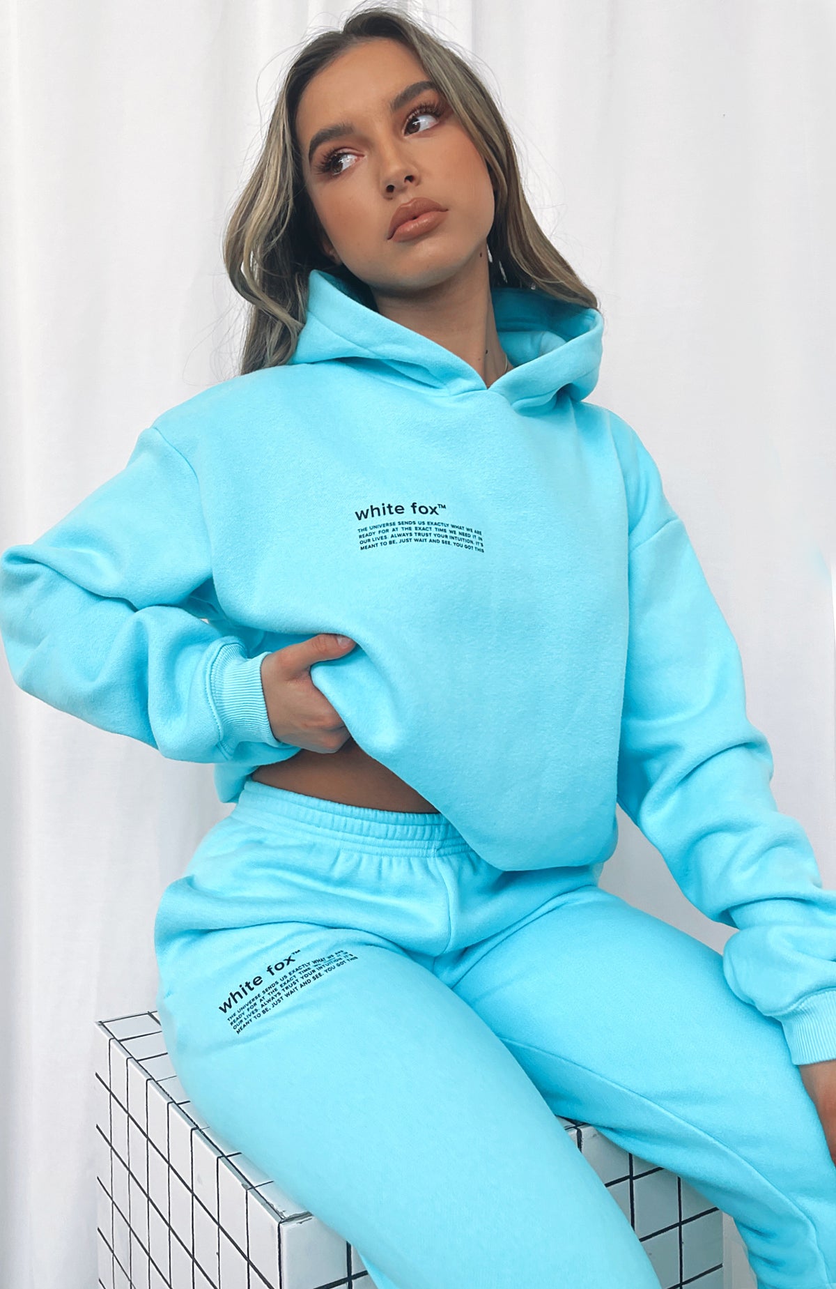She's A Baddie Hoodie Arctic Blue