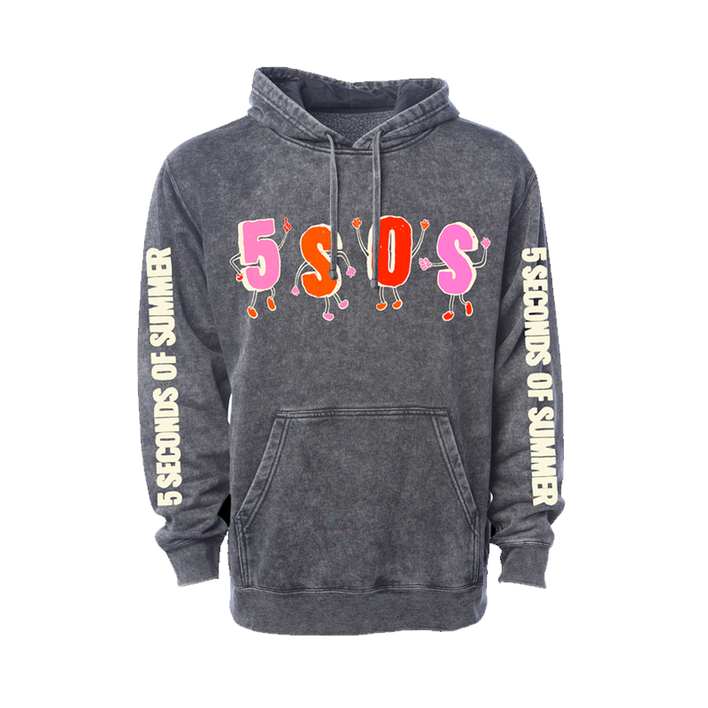 5SOS Faded Black Pullover Hoodie