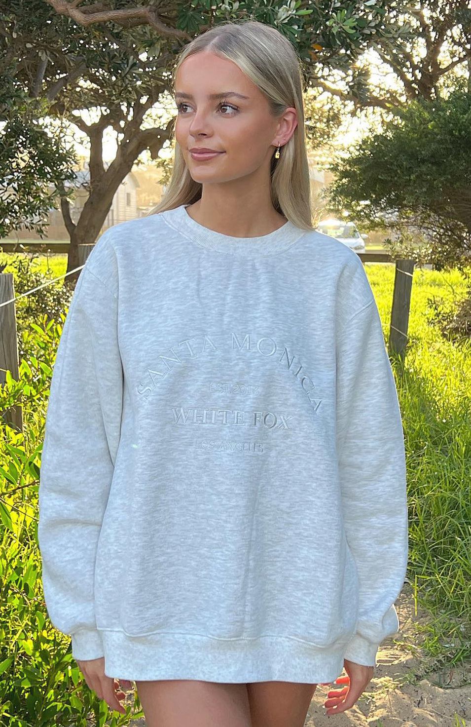 Best Of Both Oversized Sweater Grey Marle