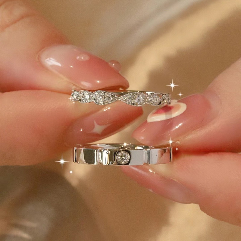 Luxury Zircon Couple Ring