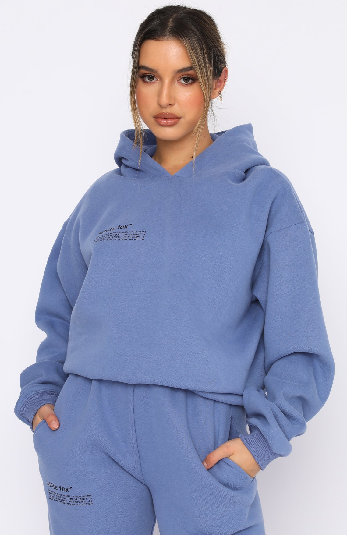 She's A Baddie Hoodie Dusk Blue