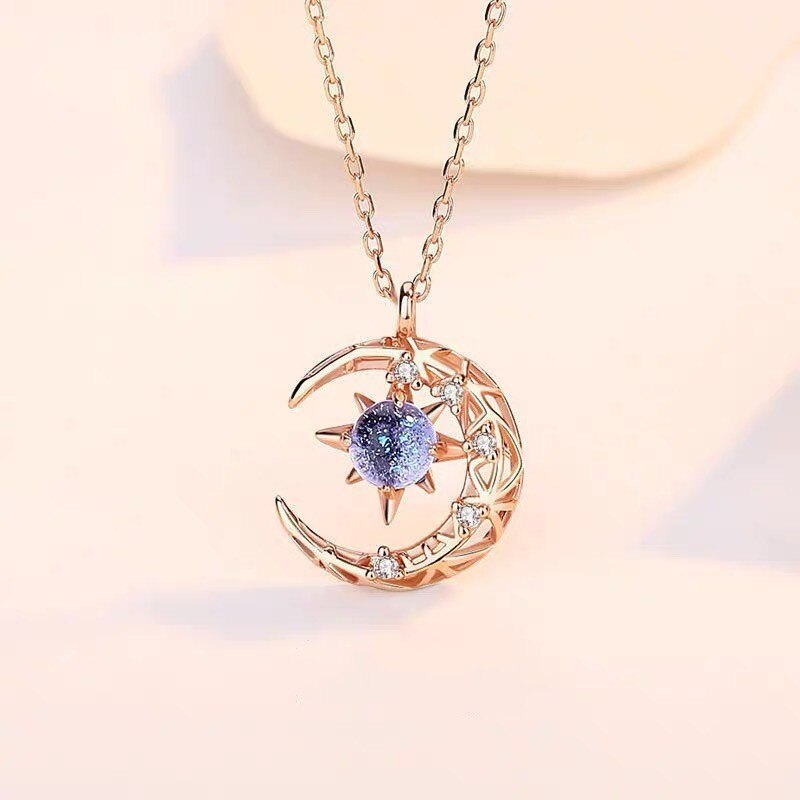 Sun Moon Moonlight Stone Necklace
