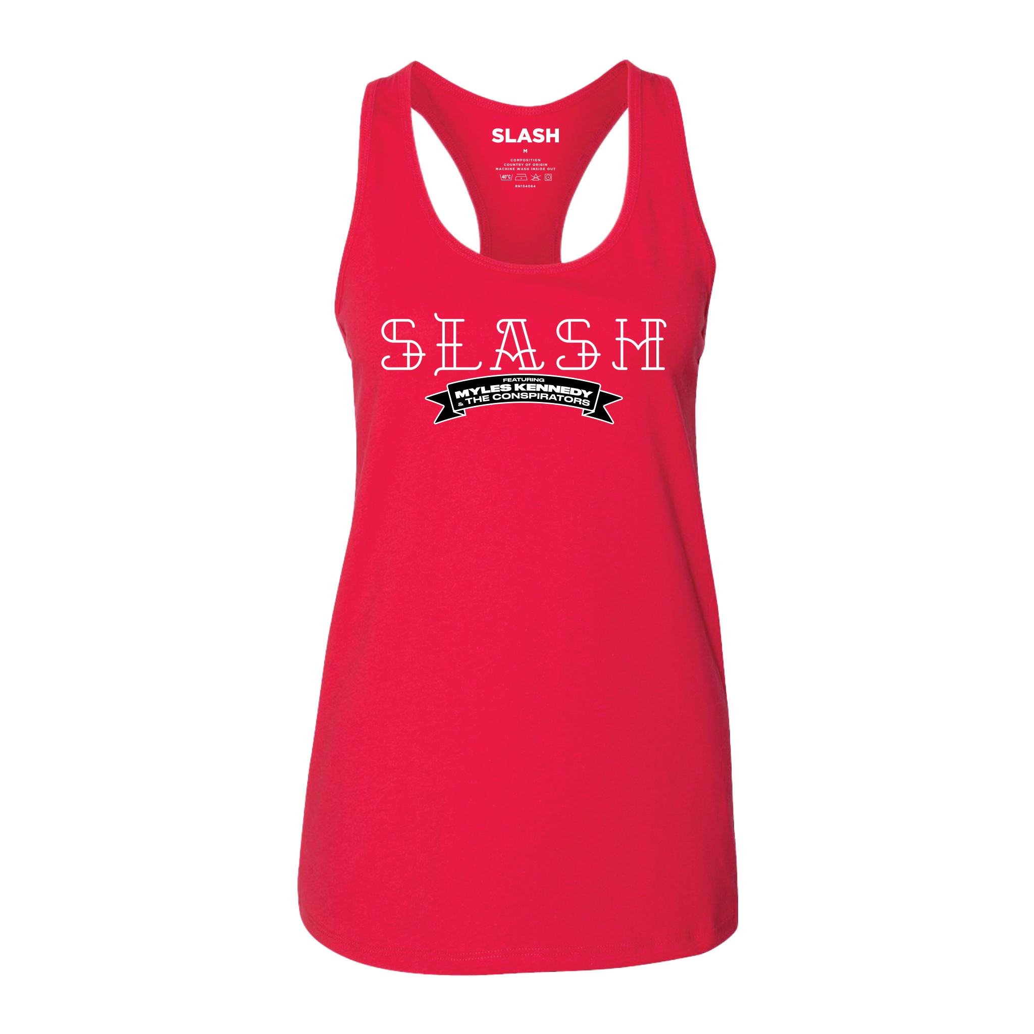 Slash Tattoo Logo Ladies Red Racerback Tank T-Shirt