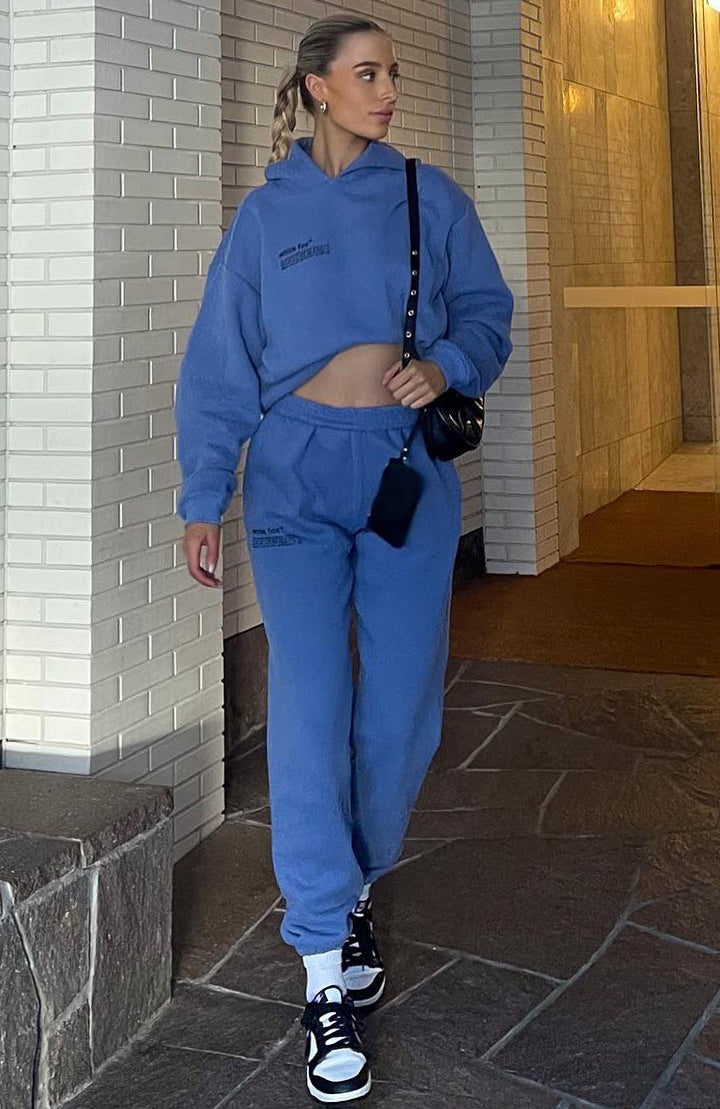 She's A Baddie Hoodie Dusk Blue