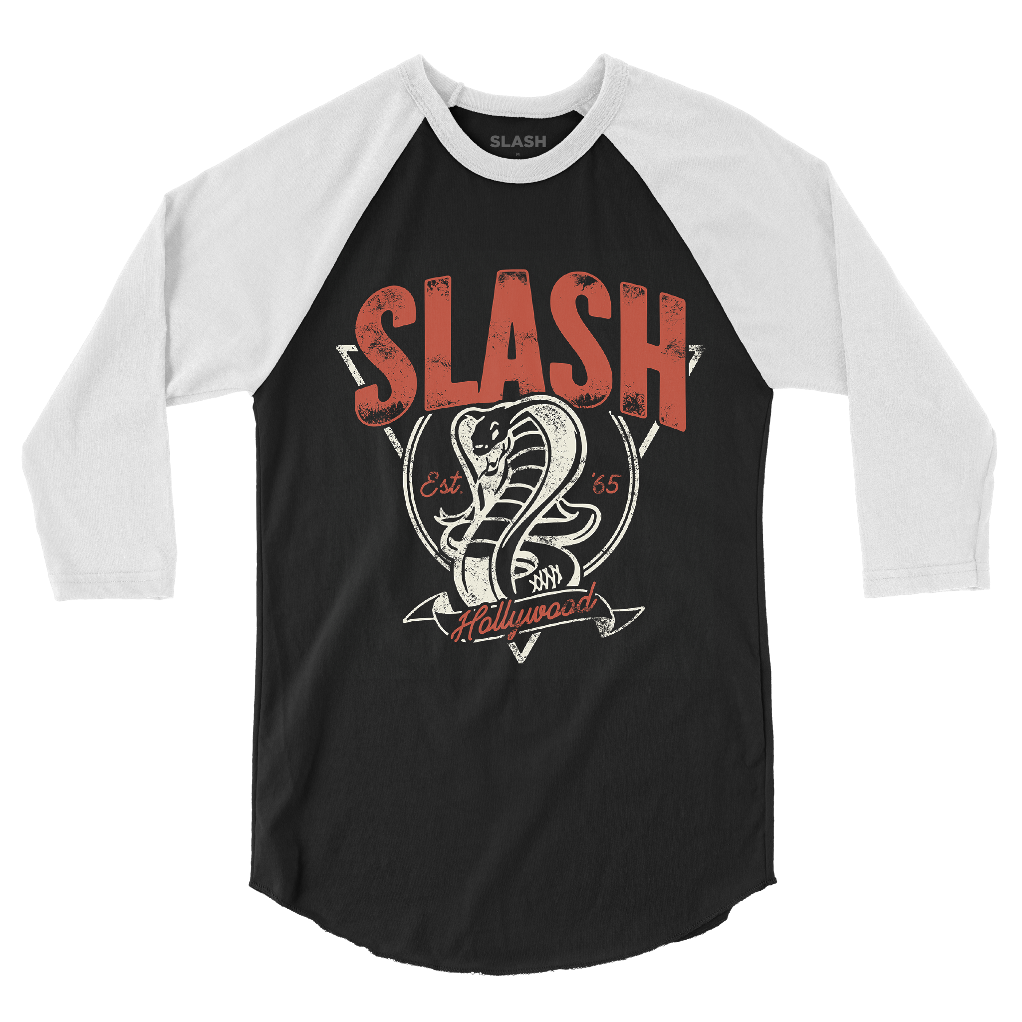 Slash Hollywood Cobra B&W Raglan T-Shirt