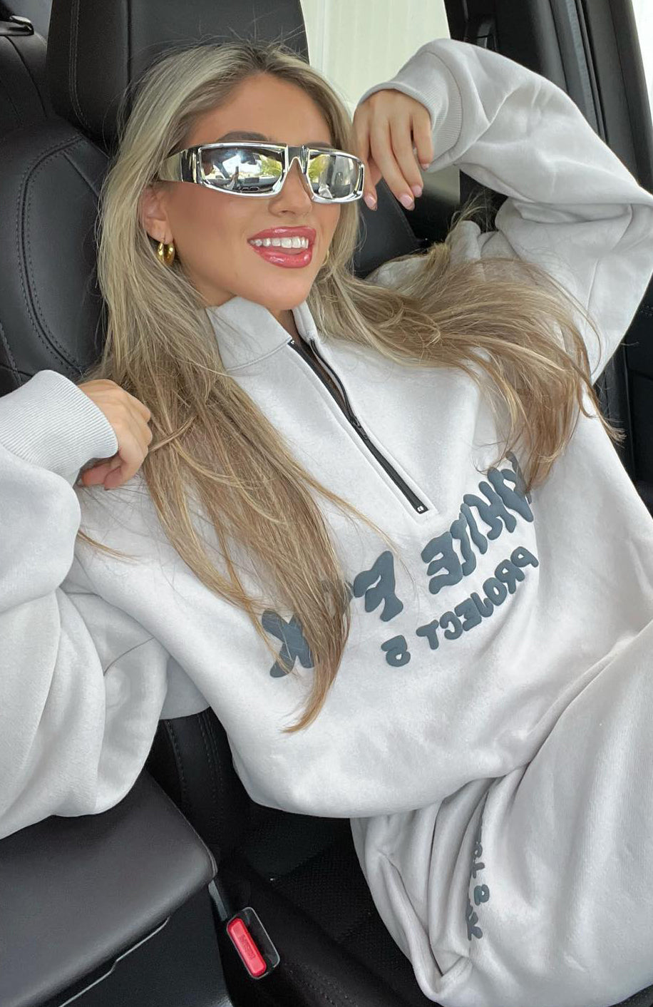 Project 5 Zip Front Sweater Lunar