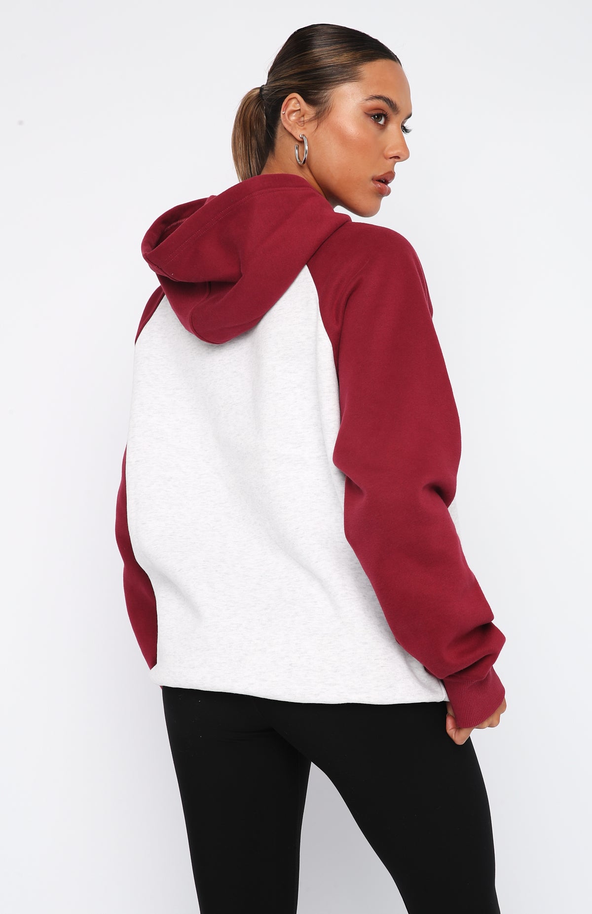 Caught Up On It Oversized Hoodie Grey Marle