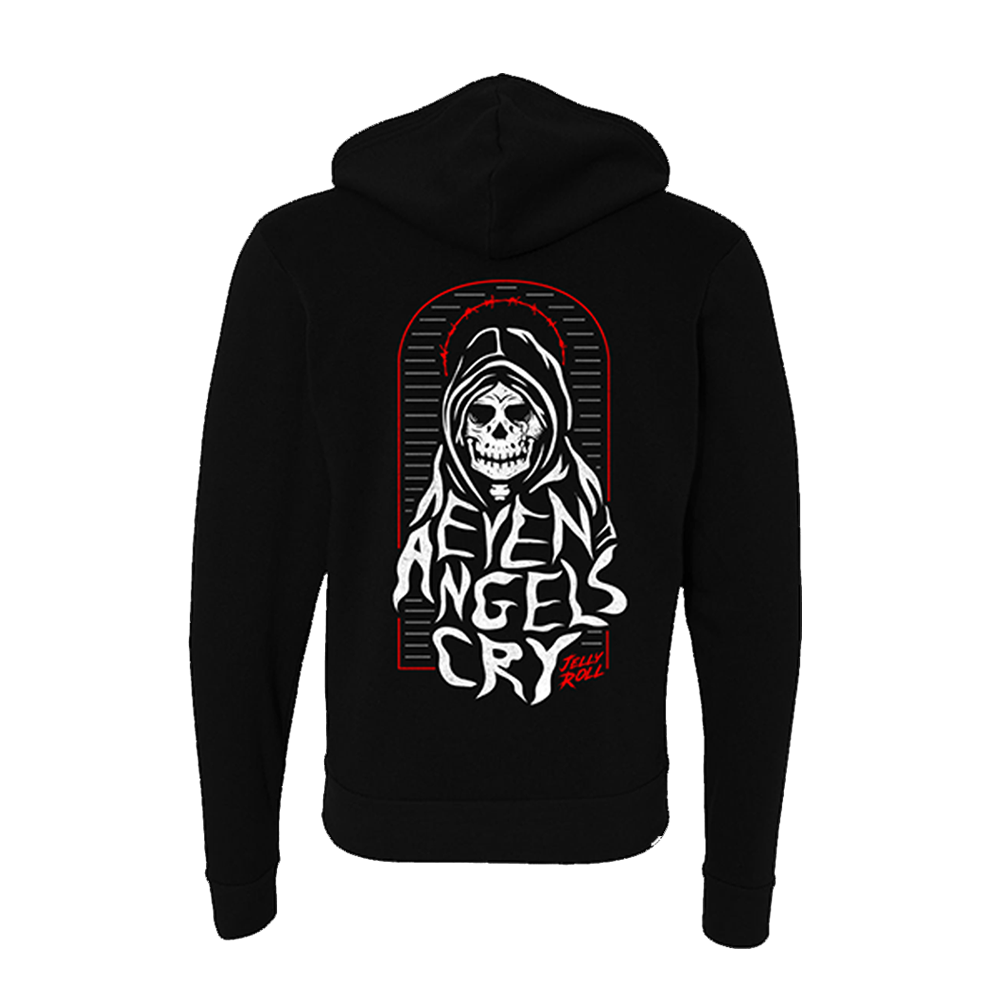 Jelly Roll Even Angels Cry Zip Up Hoodie
