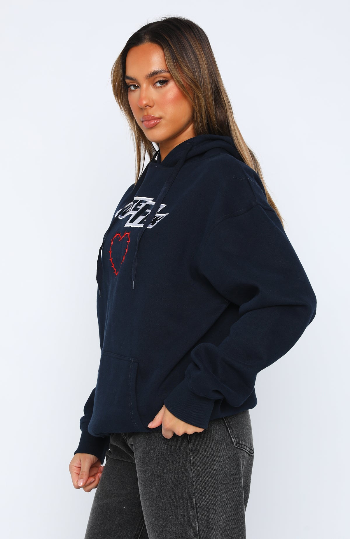 Need To Have It Oversized Hoodie Dark Navy
