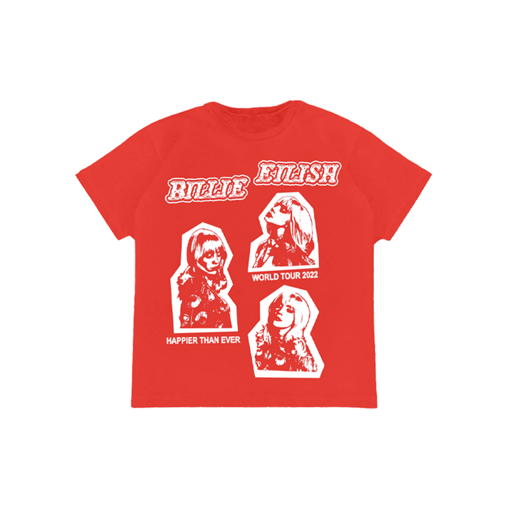 Billie Eilish Cut Out Red Tour T-Shirt
