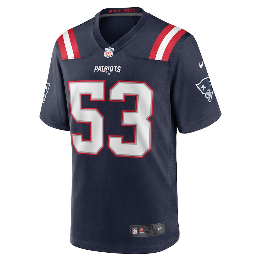 Christian Elliss 53 New England Patriots Team Game Navy NFL Jersey Men's