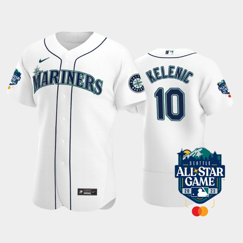 2023 All Star Game Seattle Mariners 10 Jarred Kelenic White MLB Jersey Men's