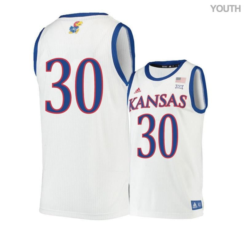 30 Ochai Agbaji Beige Kansas Jayhawks NCAA Jersey Youth