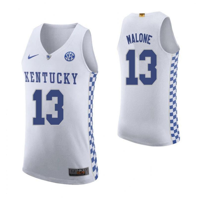 13 Sam Malone Roa White Elite Kentucky Wildcats NCAA Jersey Men's